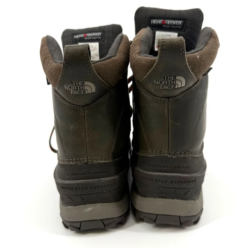 The North Face Mens 9 Chilkat III Winter Boots Leather Insulated Waterproof Gorp